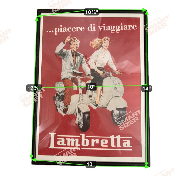 Lambretta Vintage Art Print with Black Frame - Picture 5 of 5